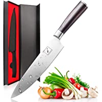 Cuchillo de Cocina Profesional imarku- Acero al Carbono Inoxidable- 21cm para cocineros… (8” Cuchillo de Chef)
